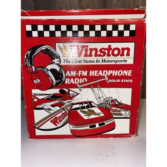 NASCAR Winston Cup Motorsports Red Wireless AM FM Headset Headphone Radio - Picture 1 of 5